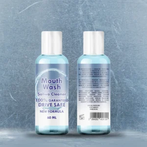Envase frontal y trasero de Mouth Wash Driver 60 ml de TuYerba