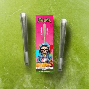 Dos preroll Forbiden Fruit NHC junto al frontal de la caja TuYerba