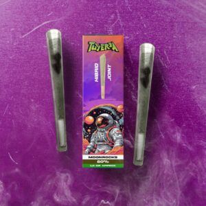 Dos preroll Moonrock NHC junto al frontal de la caja TuYerba