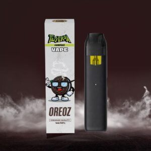 Vape Oreoz NHC 1 ml junto al frontal de la caja TuYerba
