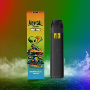 Vape Rainbow NHC 1 ml junto al frontal de la caja TuYerba